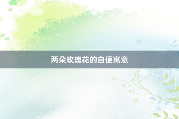 两朵玫瑰花的自便寓意